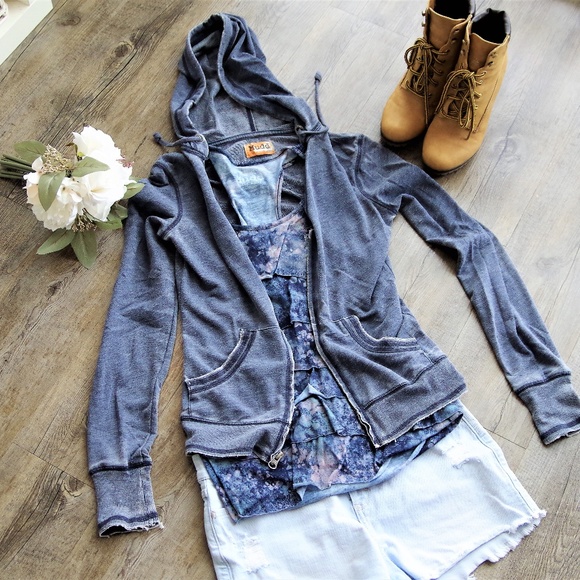 Mudd Tops - Lightweight Spring Hoodie & Ruffle Tank Bundle